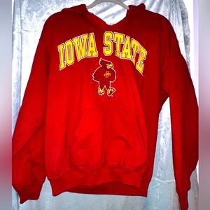 red Iowa State hoodie